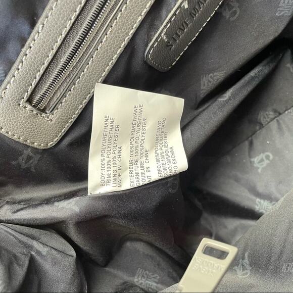 🆕 Steve Madden Baviana Satchel in charcoal arm bag NWT - Picture 16 of 16